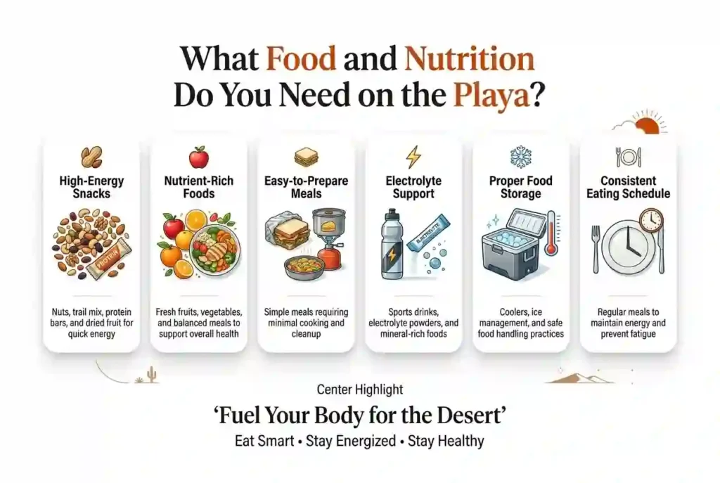 what food & nutrient are necessary for burning man camping
