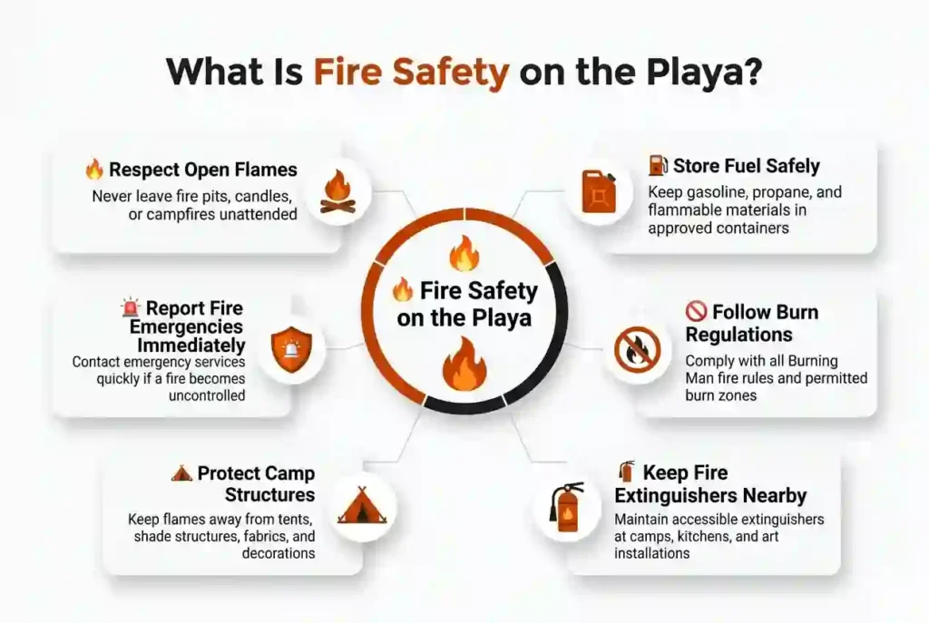 fire  safety measures must practice at burning man camp site