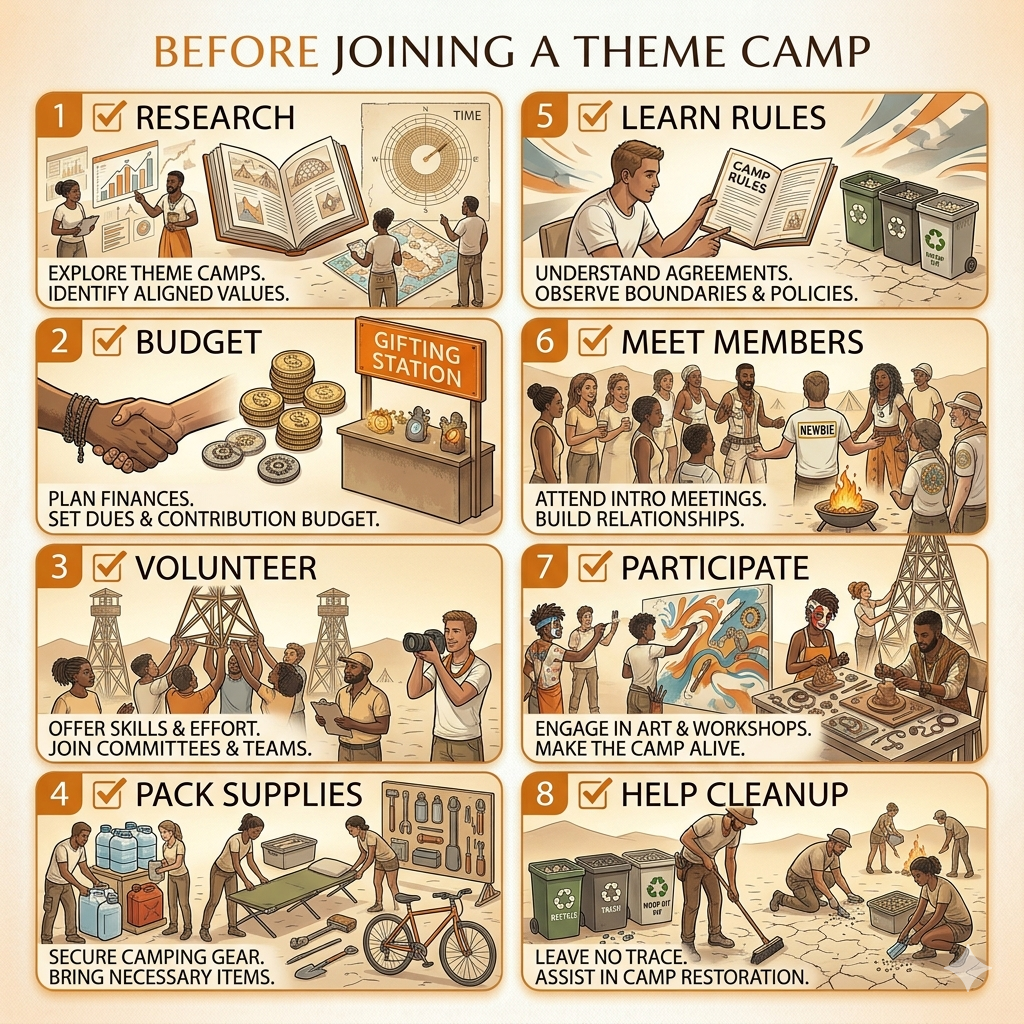 joining a theme camp guide for regional burns
