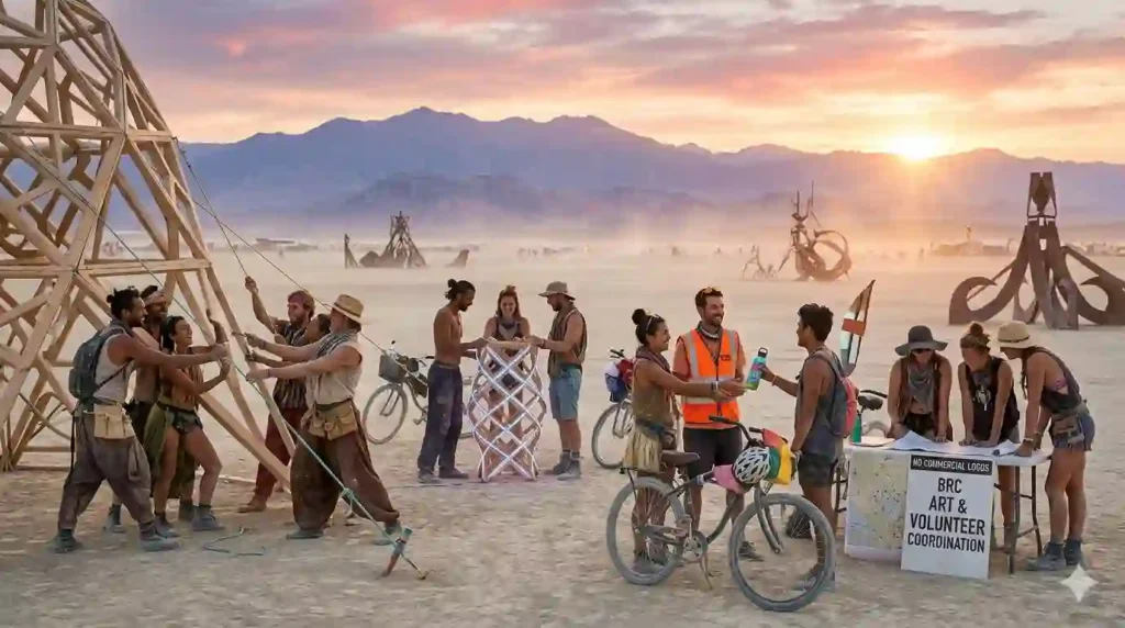 community participation at burning man playa