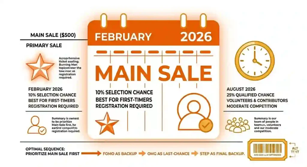 burning man main sale card overview