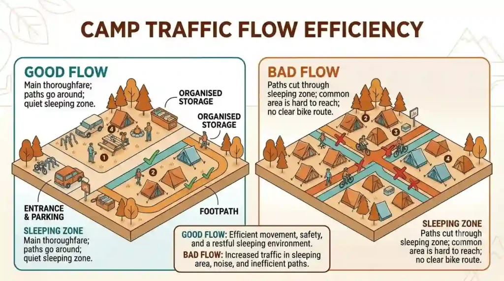 ideal camp traffic flow chart