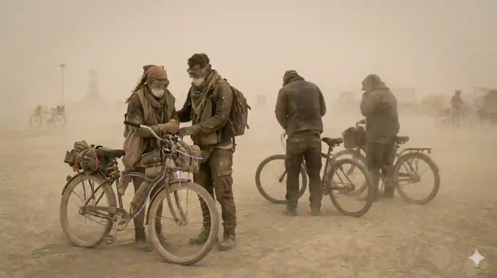 dust storm creating serious navigation issues