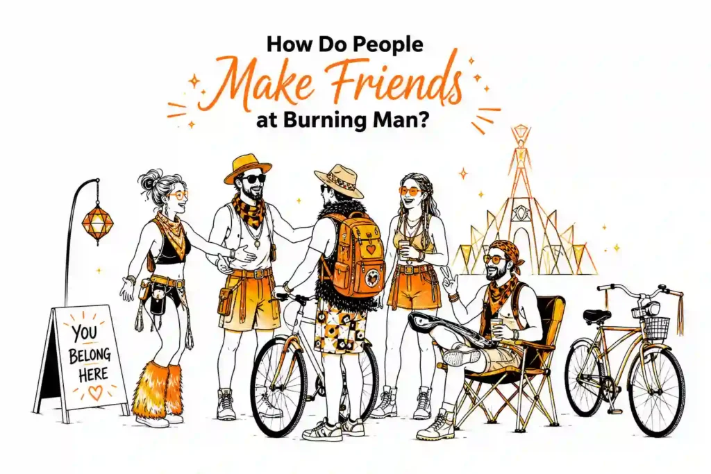 how do the people make friends at burning man