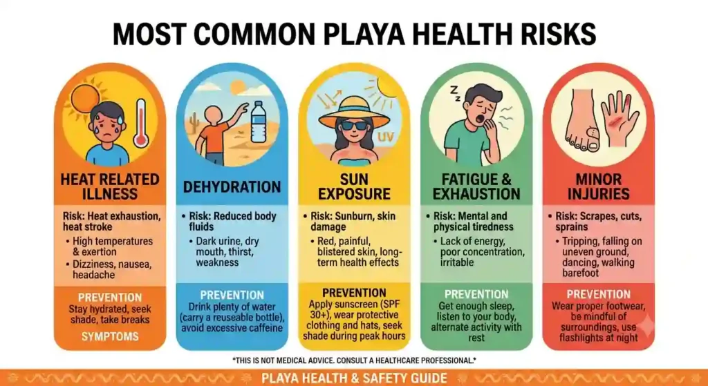 most common burning man playa health risks