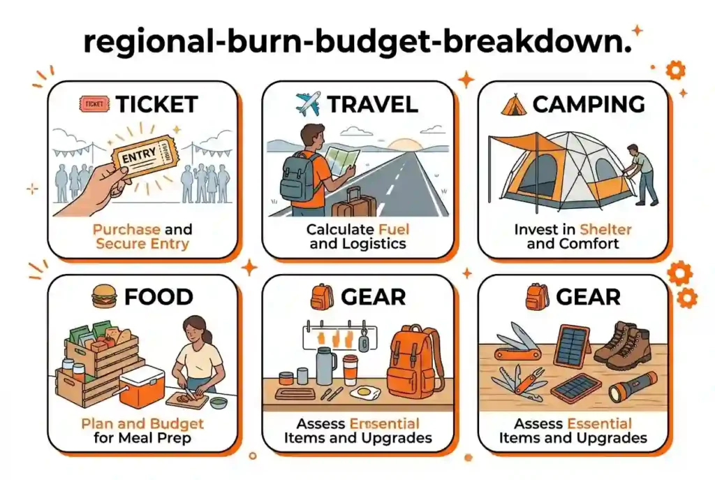 budget breakdown for regional burn