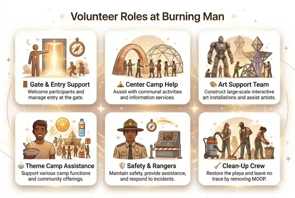 volunteers role at burning man 