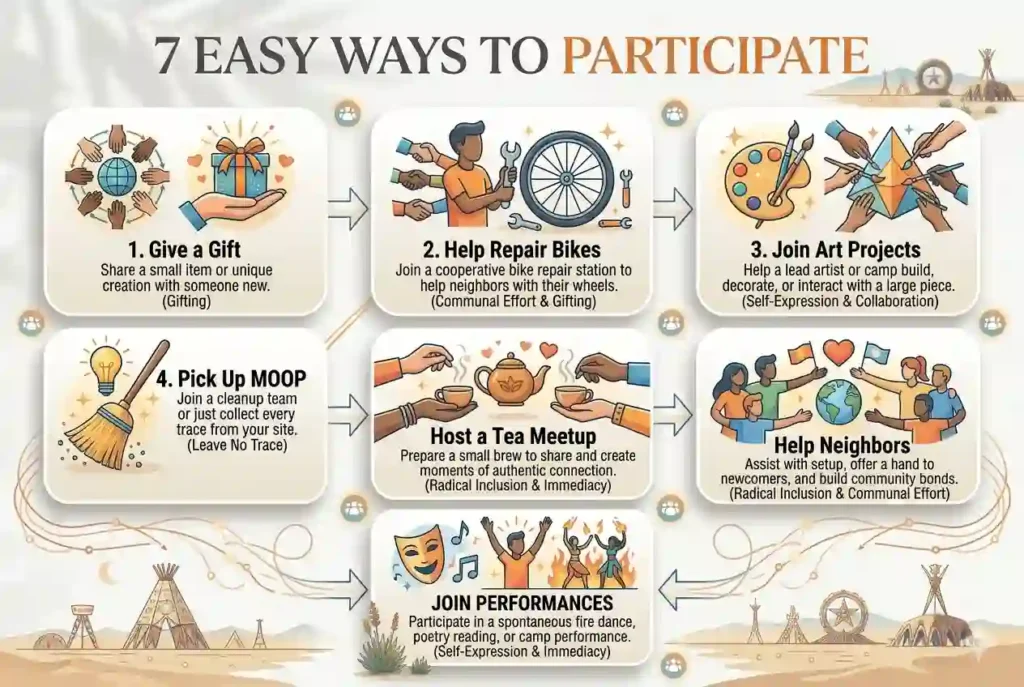 7 ways to participate at burning man event