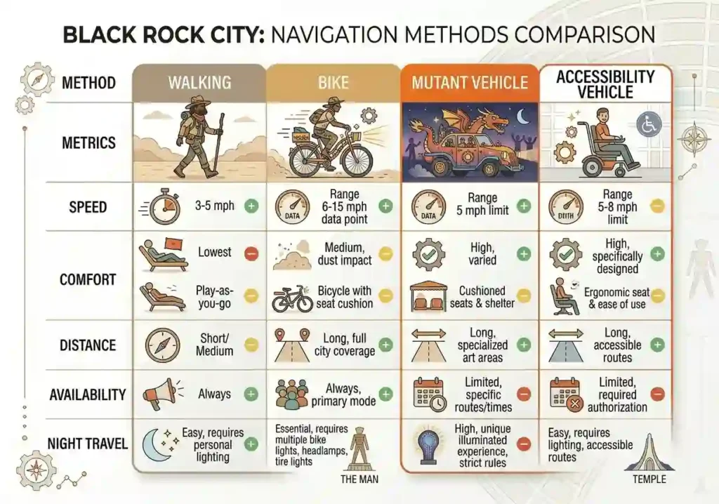 burning man BRC navigation method comparison