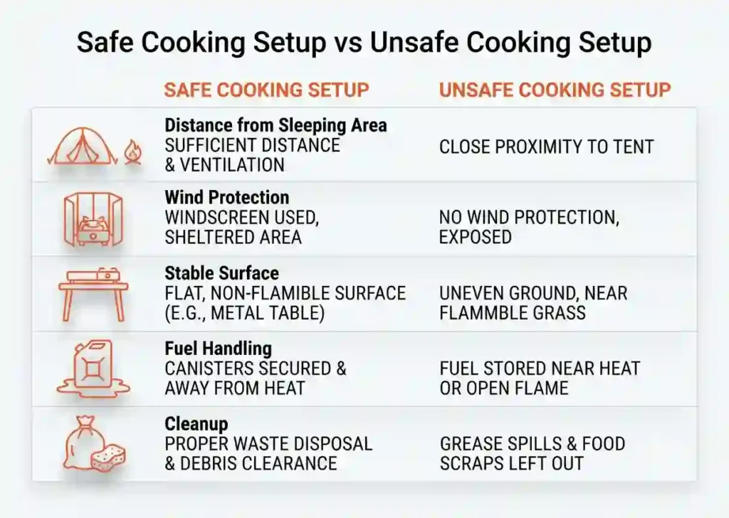 burning man safe vs unsafe comparison table