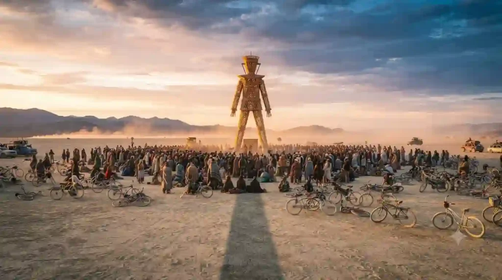 The Man Effigy at Burning Man Black Rock City