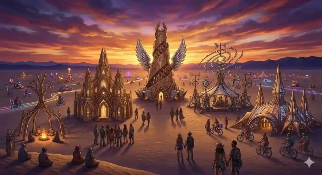 how different arts shape the burning man black rock city