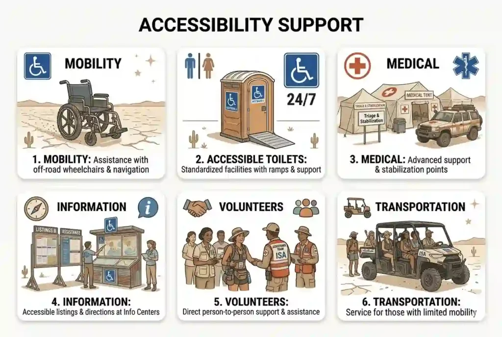 accessibility support available at burning man playa
