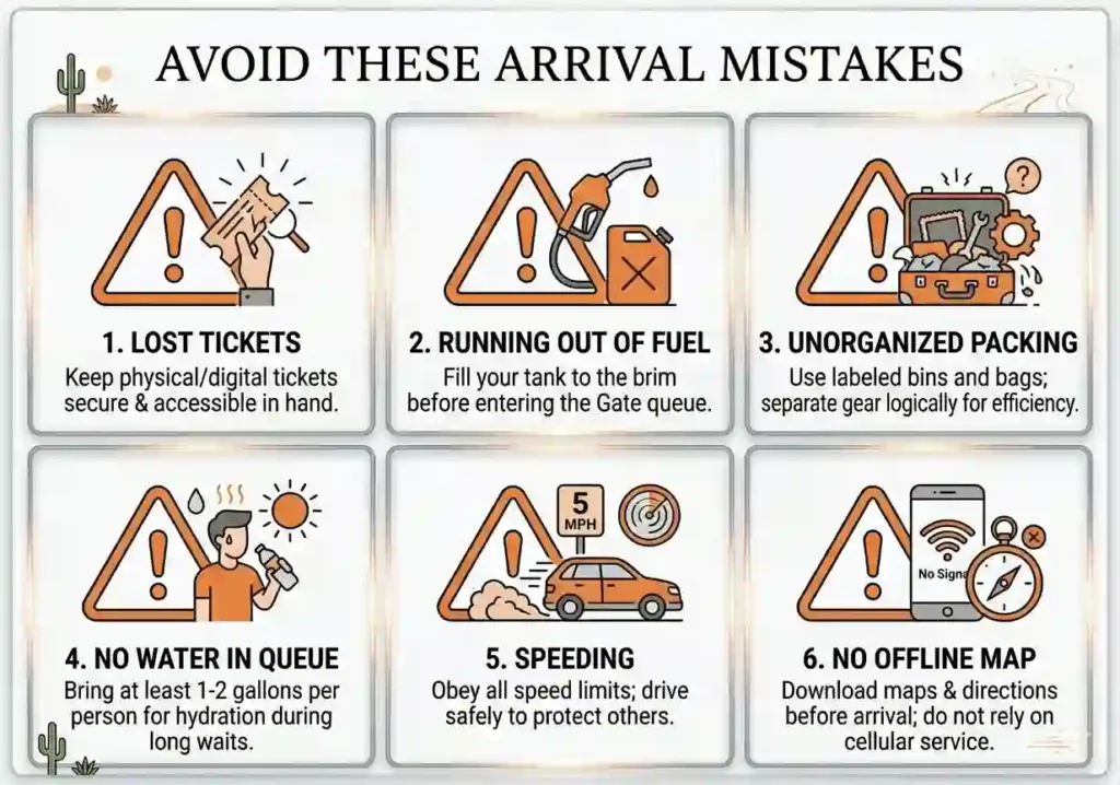 first timer common mistakes to avoid while entering to black rock city
