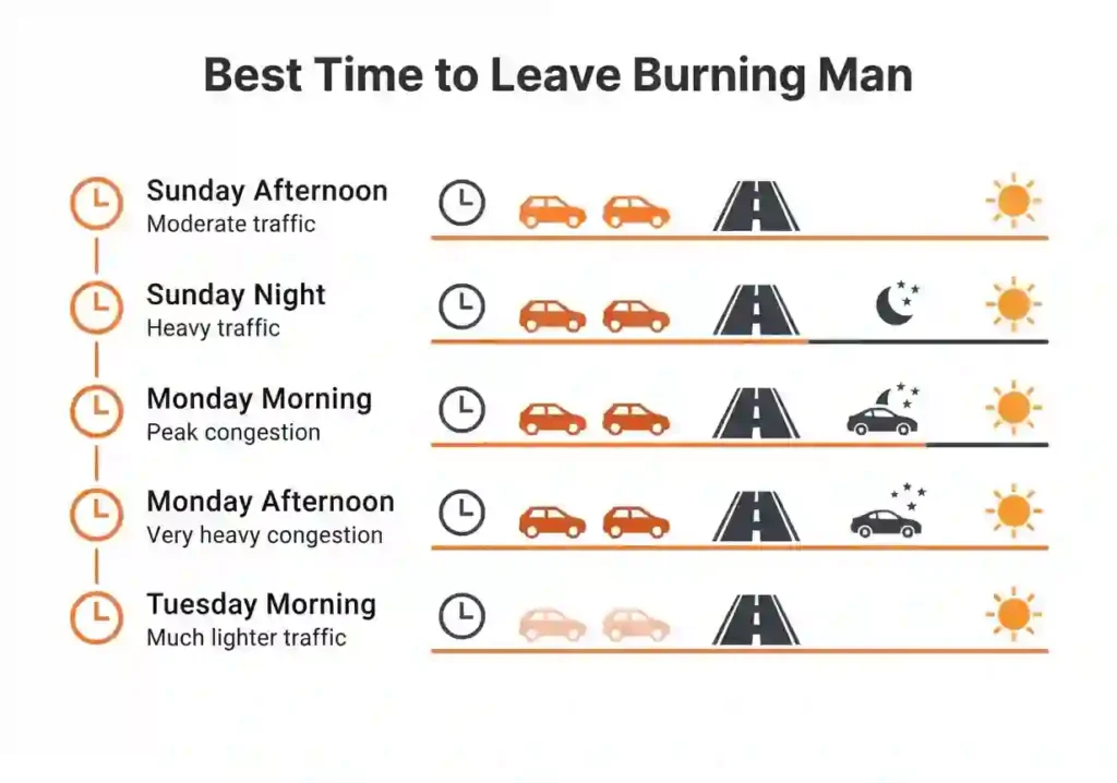 Exodus & Departure Guide 3 best time to leave burning man black rock city