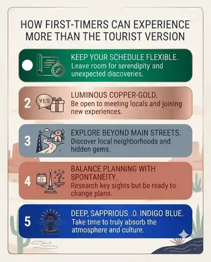 Activities & Experiences 4 Vertical infographic showing the main kinds of experiences available in Black Rock City.
