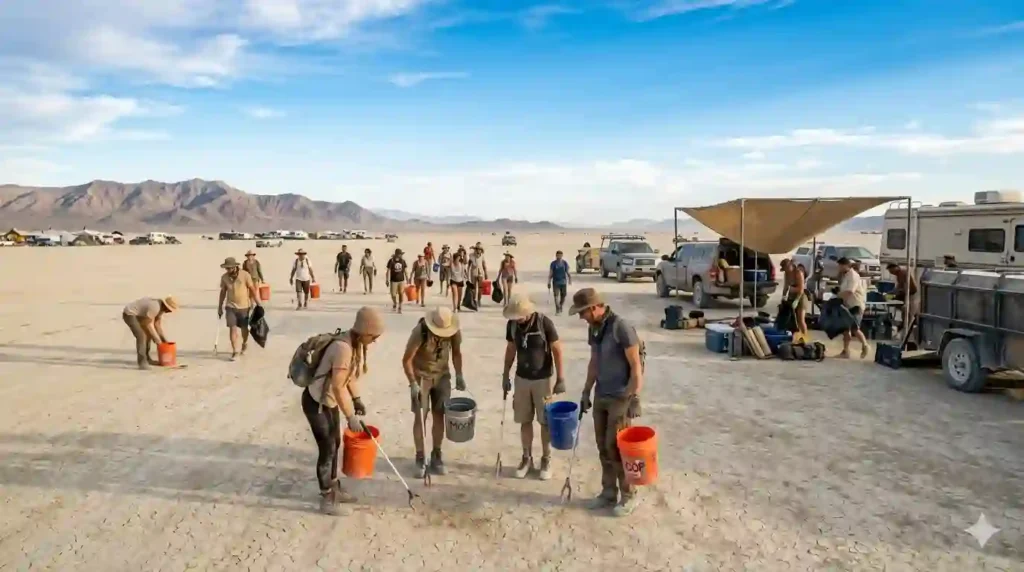 burning man collecting moop a communal effort 1