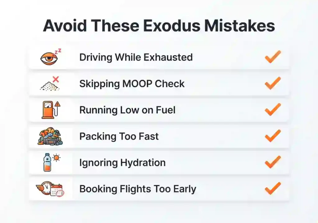 Exodus & Departure Guide 7 burning man black rock city first timer exodus mistakes