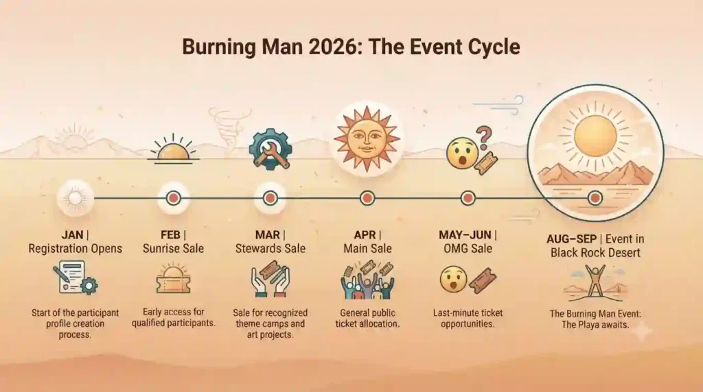 burning man event timeline