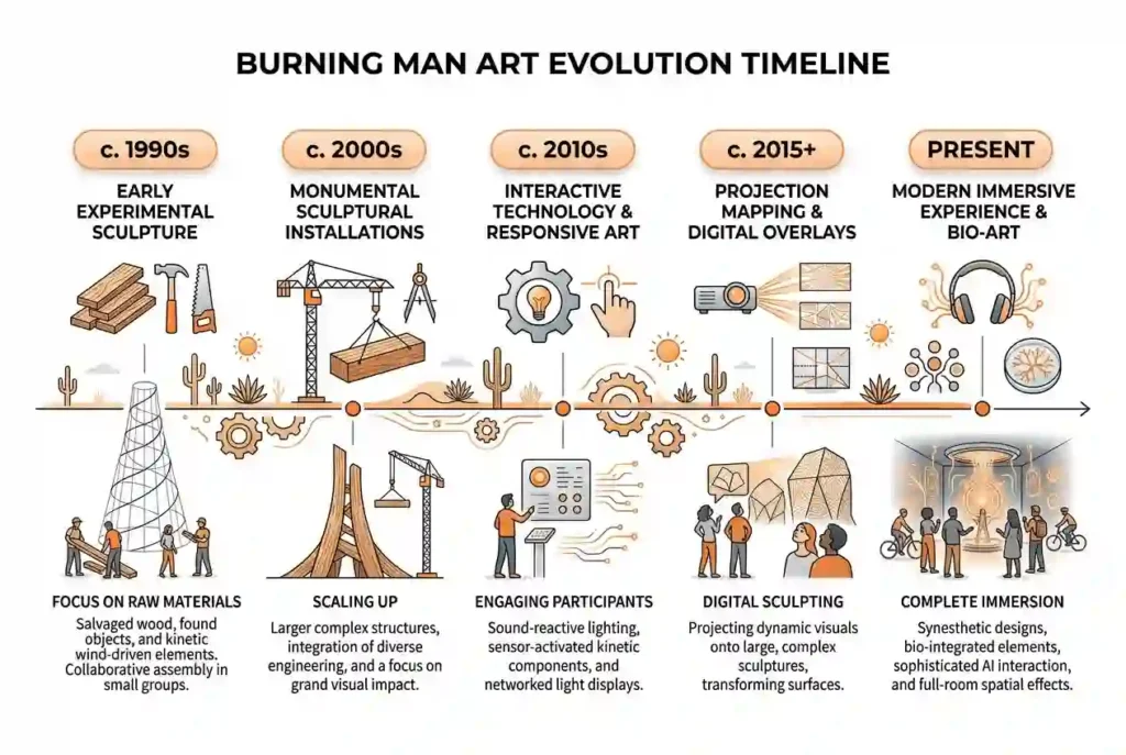burning man art evolution timeline