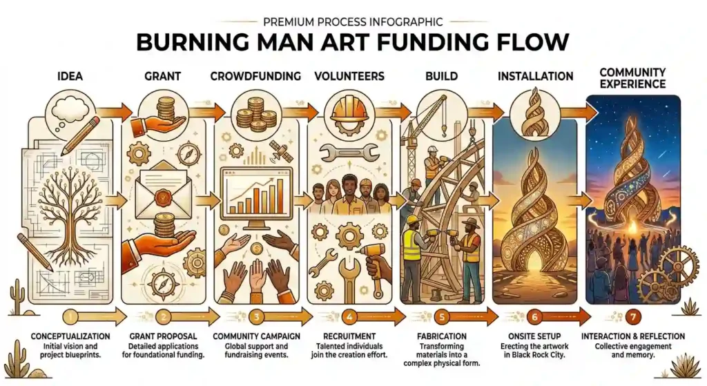 burning man art funding workflow