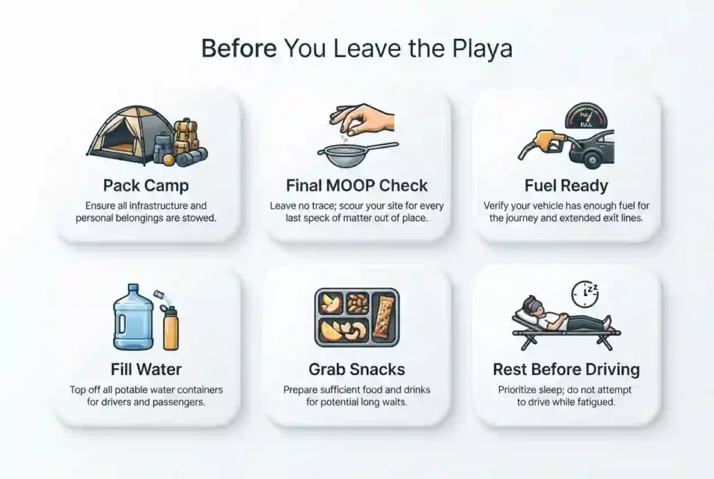 burning man before you leave playa checklist for first timers