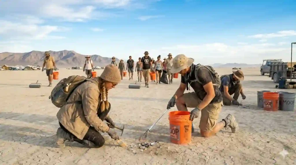 burning man community efforts to restore the playa  environment