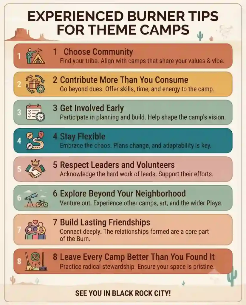 burning man  experienced burner theme camps smart tips view table