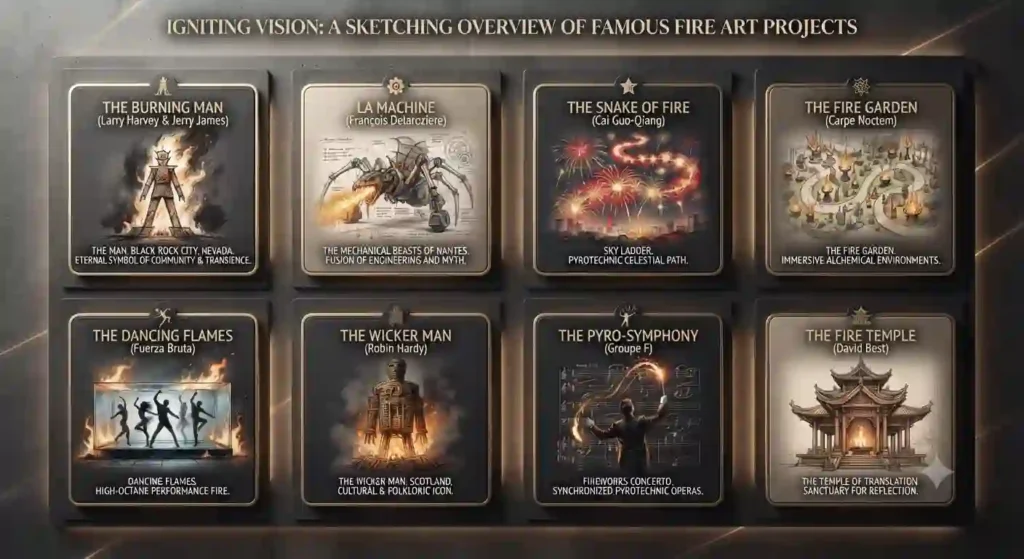 burning man famous art projects cards overview