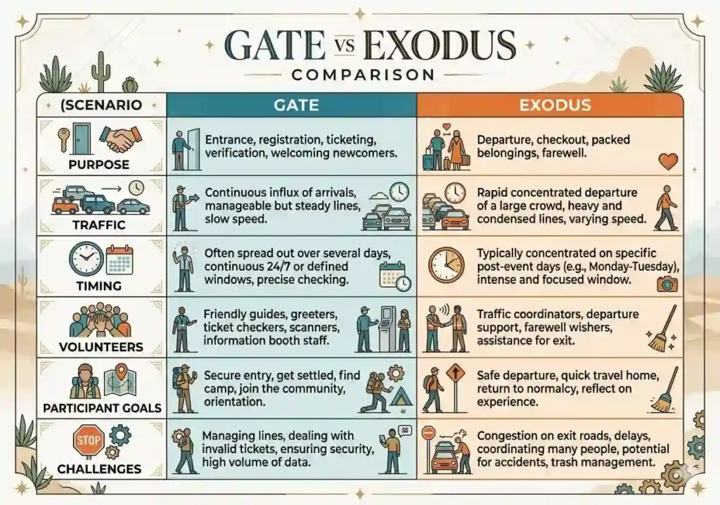 gate vs exdous tables