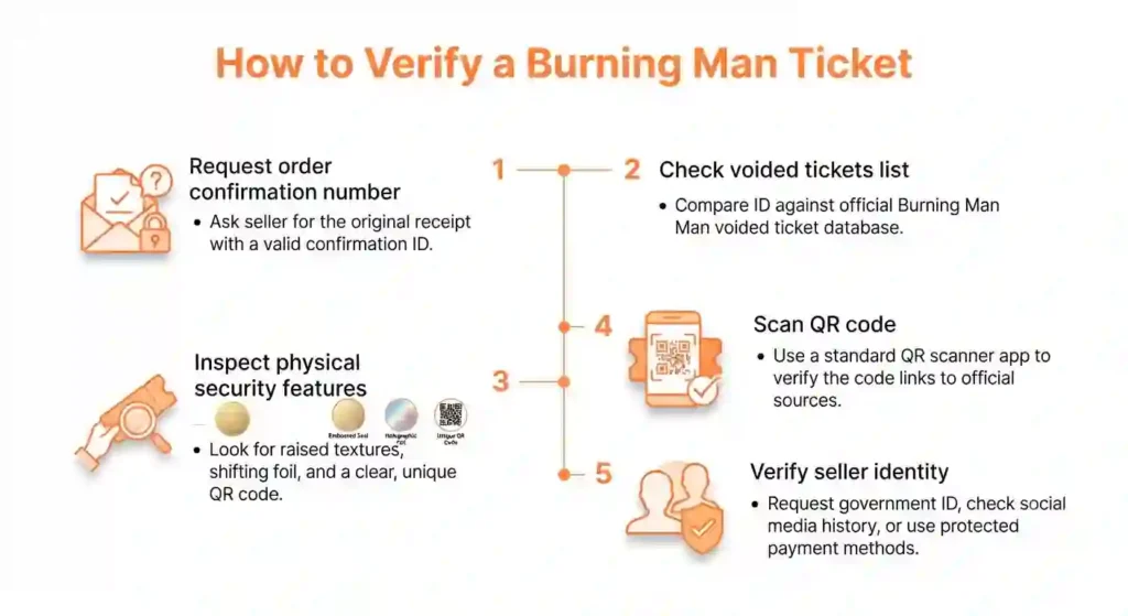 how to verify burning man ticket process