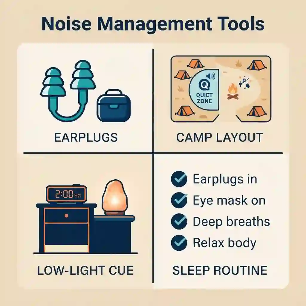 noise management tools for desert camping