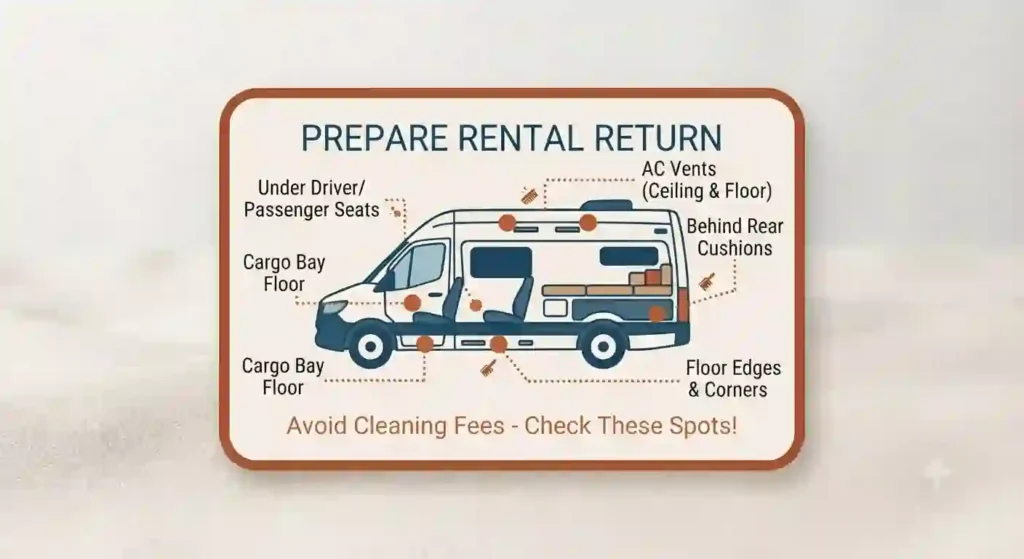 prepare rental return for burning man