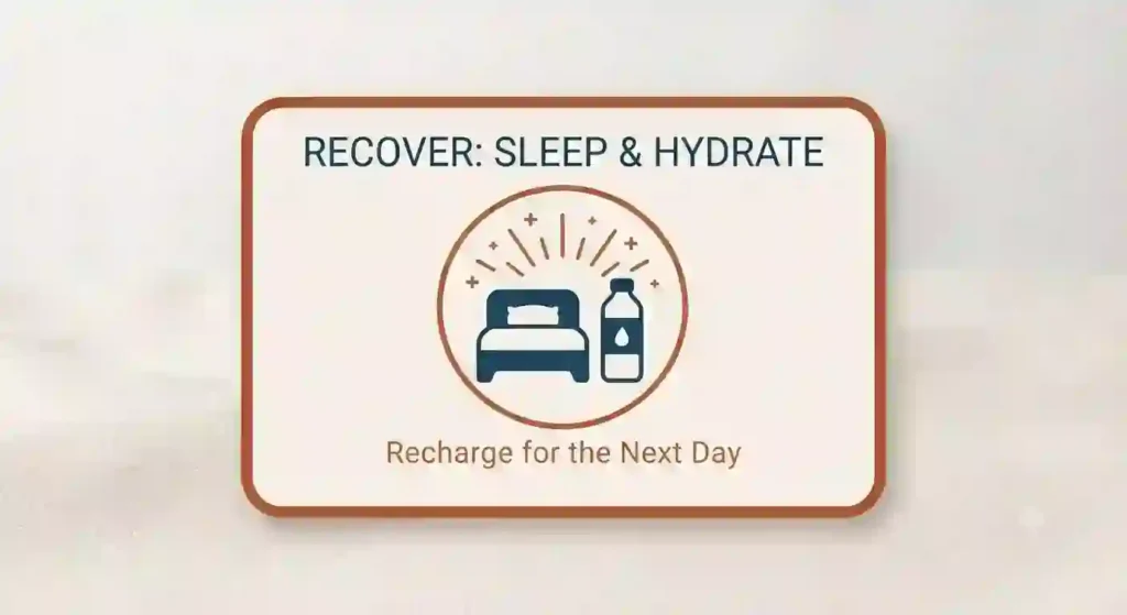 recover sleep & hydrate after leaving burning man 