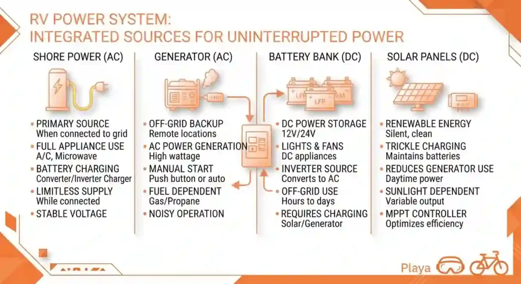 burning man RV power system work flow