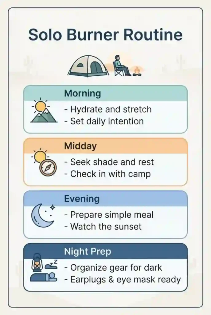 solo burner recovery plan for burning man

