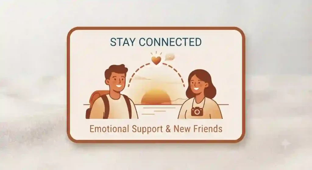 stay connected after getting back from burning man