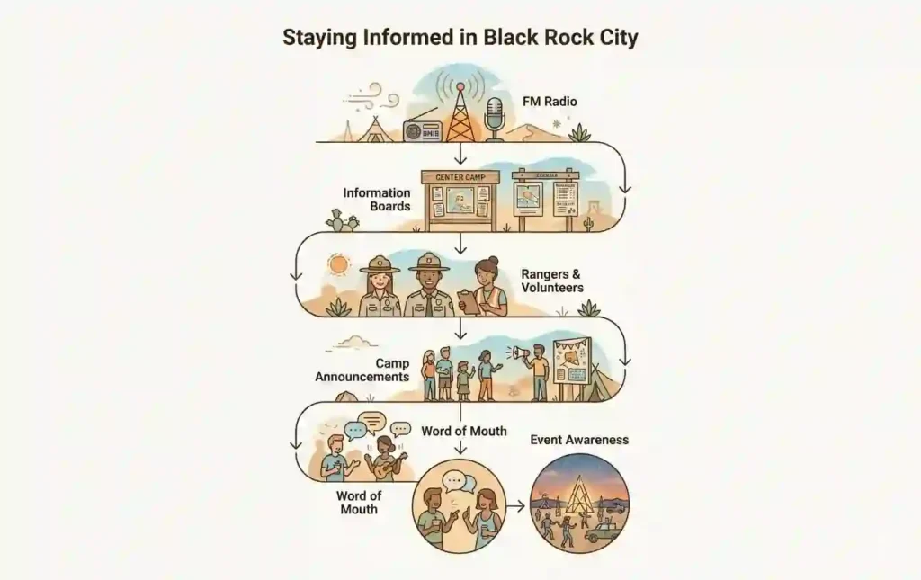 how to stay informed at burning man playa 