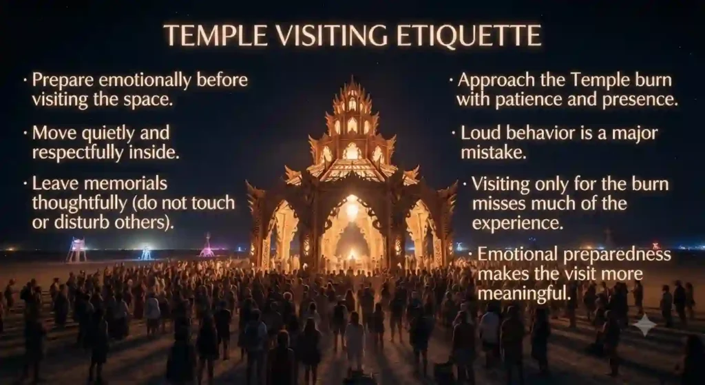 Temple Guide 7 burning man temple visiting guidelines infographic