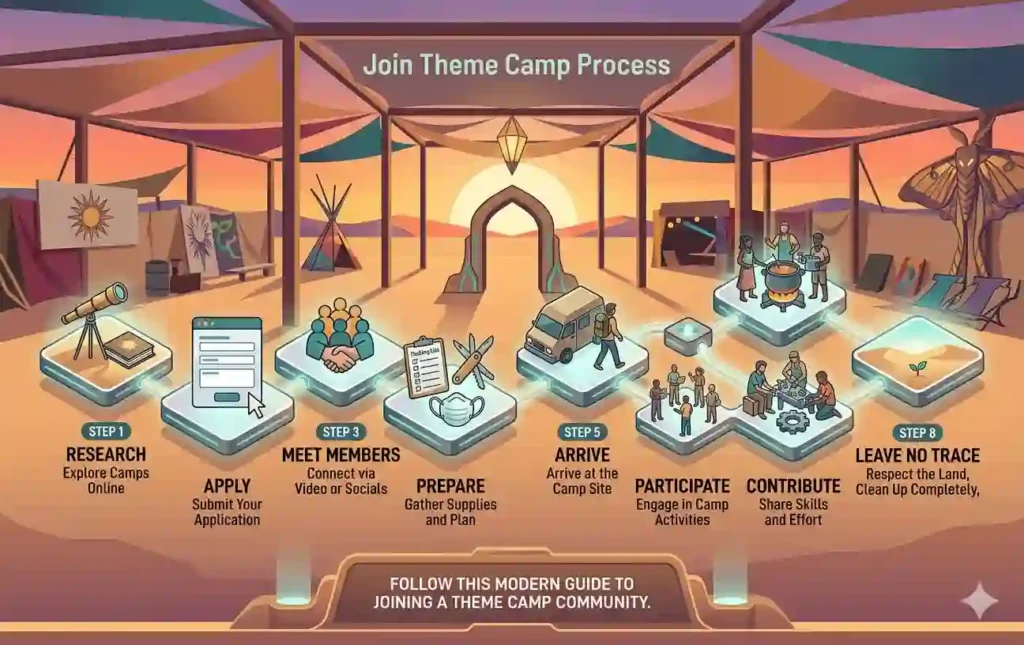 burning man theme camp joining process