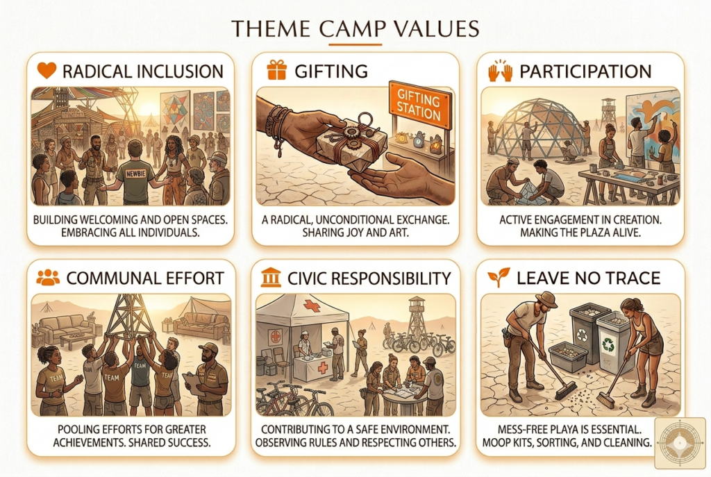 burning man theme camp expectation values