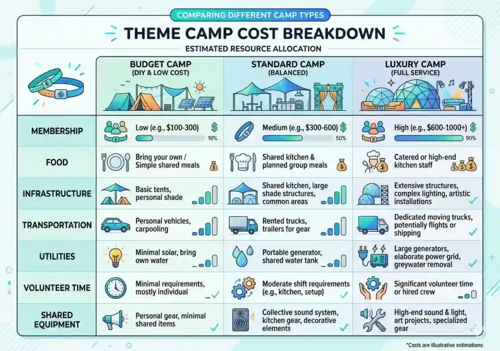 burning man theme camp cost breakdown