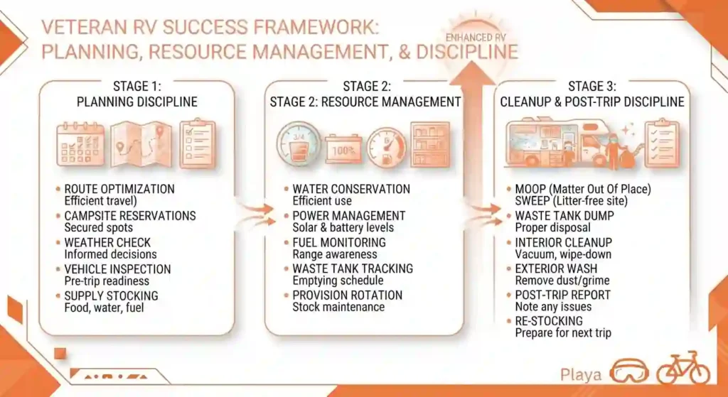 burning man RV camper veteran success framework