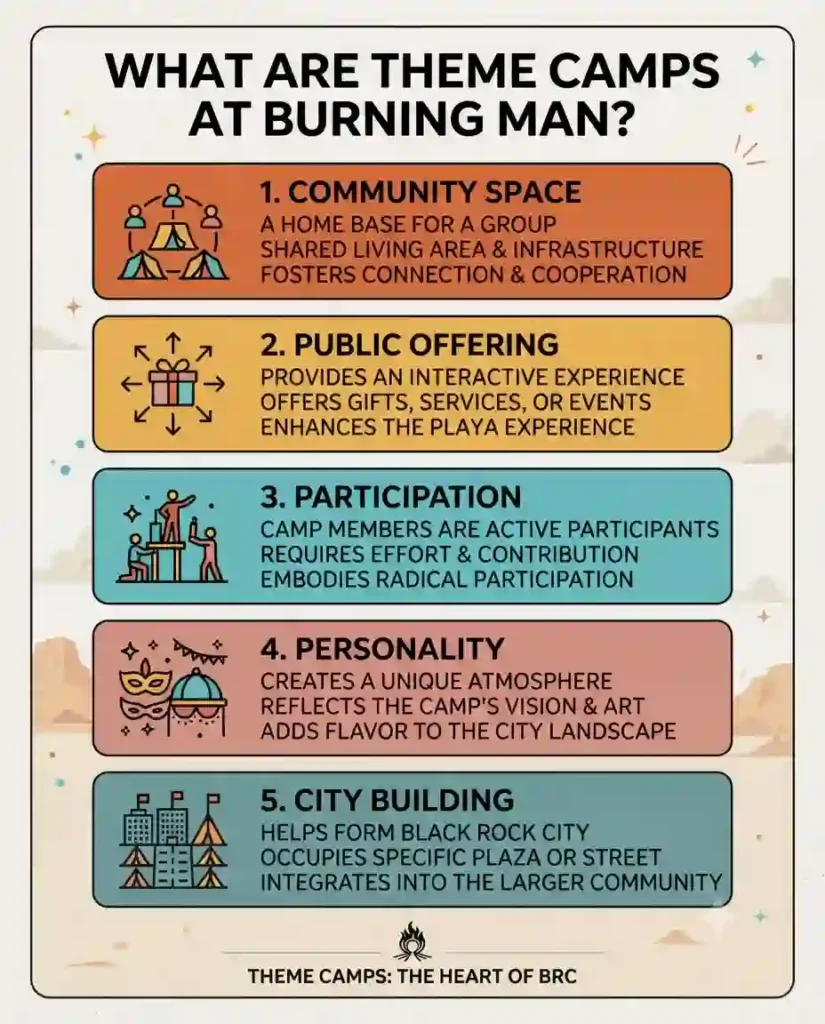 what are theme camp at burning man playa