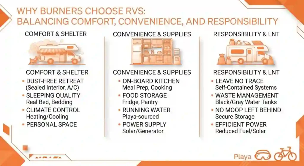 why burner choose rv camper for burning man