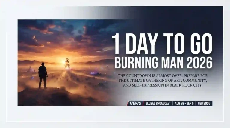 Burning Man 2026 one day to go in Black Rock City
