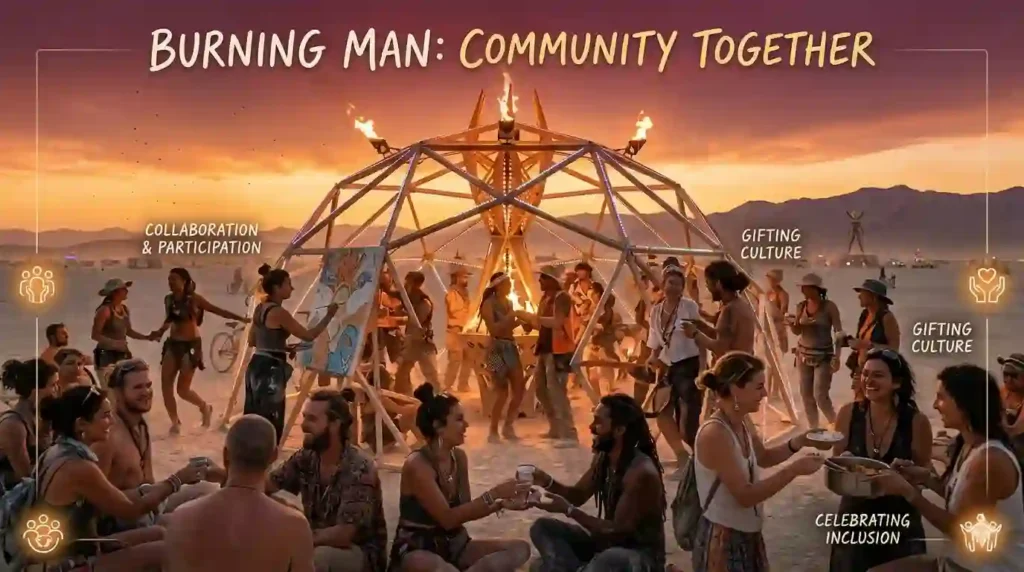 burning man community interaction view 