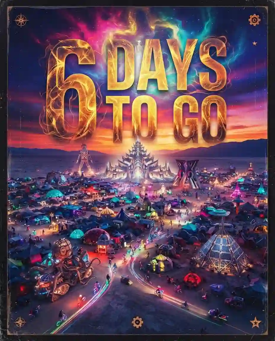 burning man 2026 , 6 days to go to live