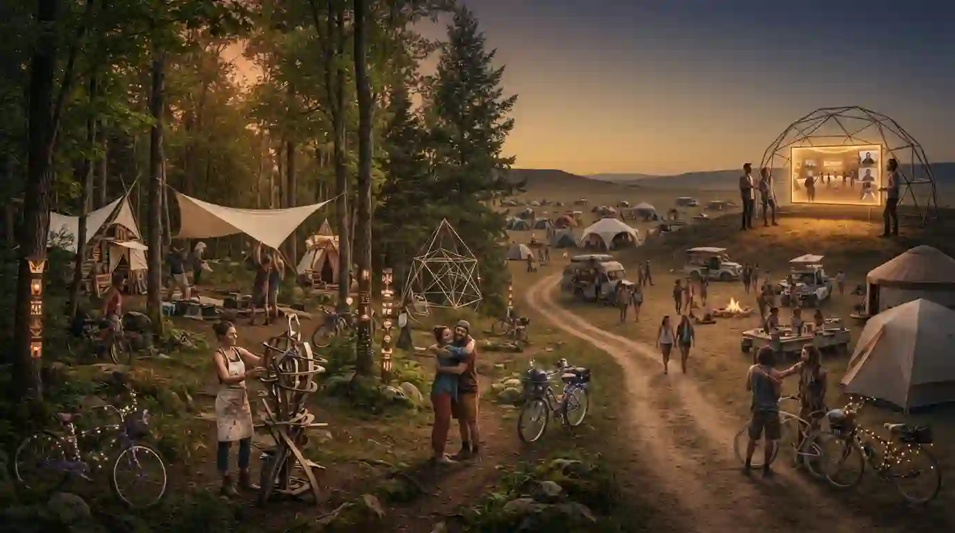 Burners arriving and participating at a Burning Man Regional Burn in 2026