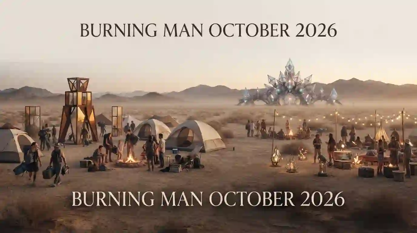 Burning Man events October 1–5 2026 with Fly Ranch, October Burner gatherings and the 2027 Honoraria and Spellbound transition